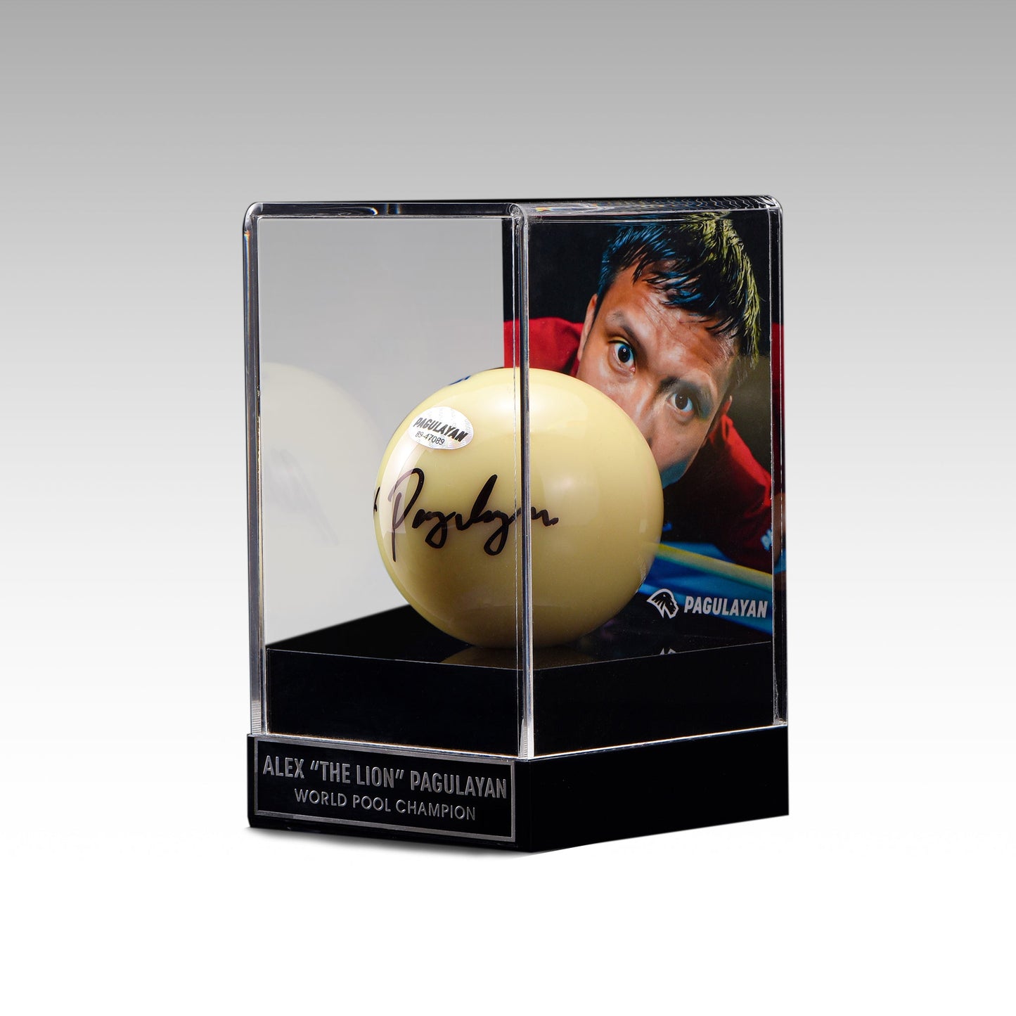 SIGNED CUE BALL DISPLAY - Pagulayan